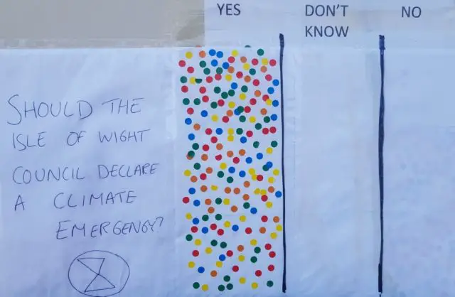 Chart revealing residents' views on whether IWC should declare a climate emergency