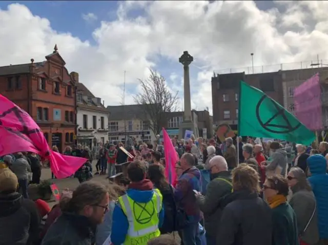 Extinction Rebellion rally on the Isle of Wight 