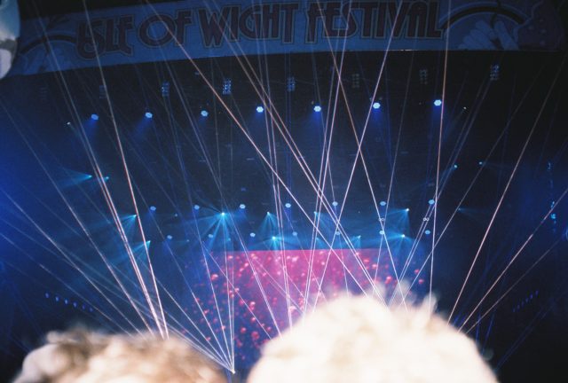 Laser show at Isle of Wight Festival