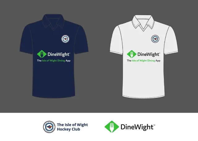 DineWight logo appearing on club shirts 