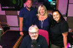 Paul Topping (front), Jamie White, IW Radio MD Claire John and Hayley Woodward