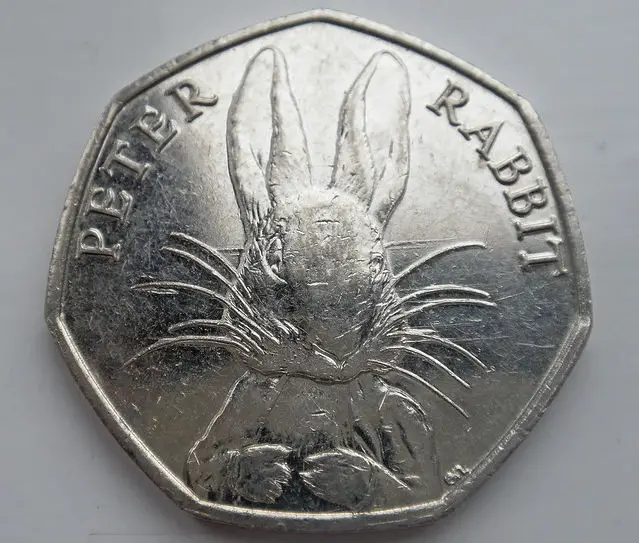 Peter Rabbit 50 pence piece