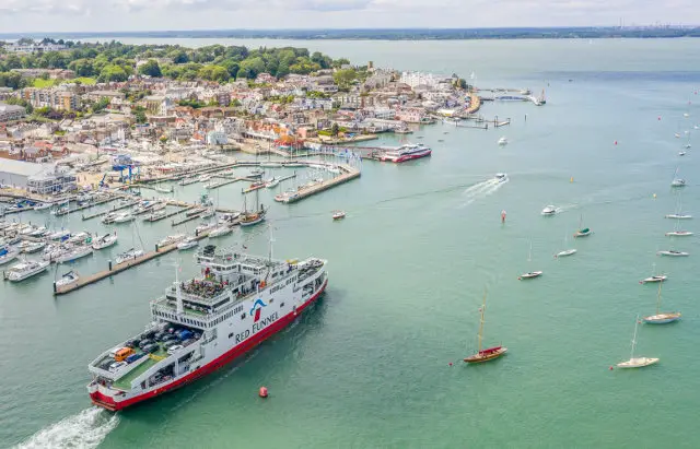 Red Eagle ferry sailing out of Cowes