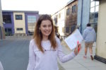 female gcse pupils from CtK with her results