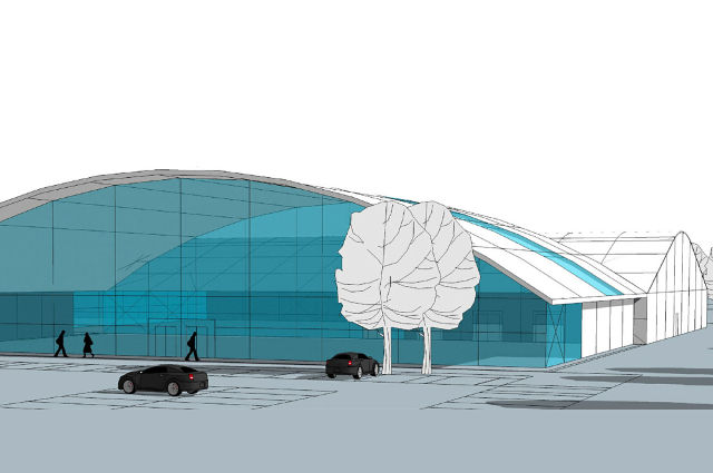 ice and leisure centre plans - drawing