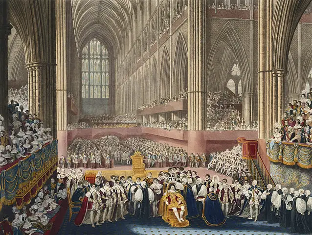 painting of the Coronation of George IV in public domain