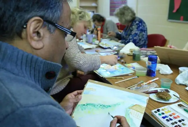 People taking part in Art classes