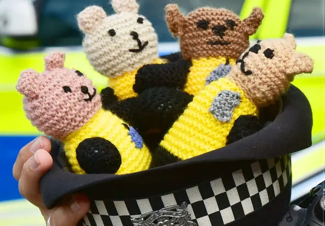 police teddy bear knitting pattern
