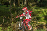 ALFIE GASKIN riding his trial bike on Bembridge down