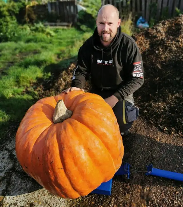 Phil Long with his pumpkin