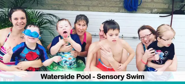 Photo from the Sensory Swim class at Waterside Pool