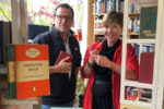 bob seely and gail middleton posing in bookshop for photo