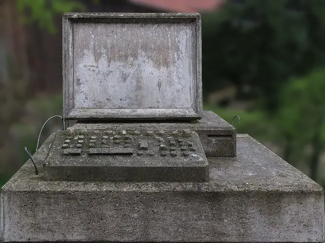 computer made from stone