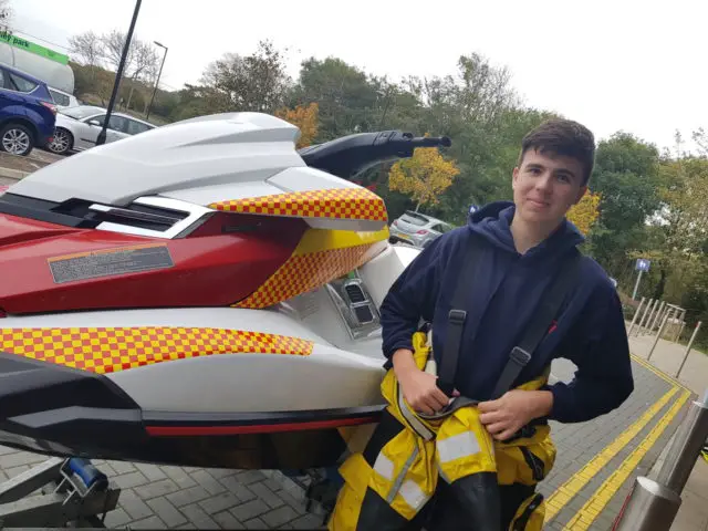 Ed Ardley (junior crew) at the Freshwater Lifeboat community event