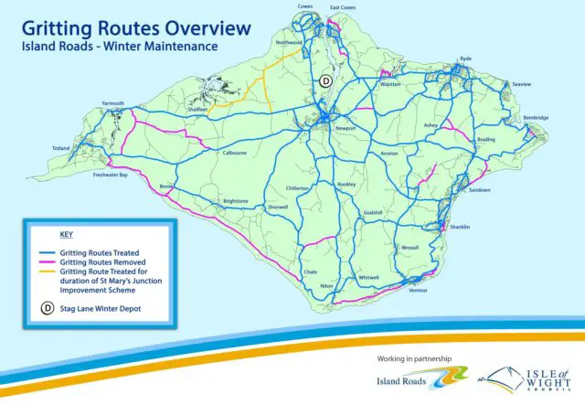 Map of gritting routes being added and roads being removed