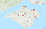 isle of wight on the at risk register map by historic england