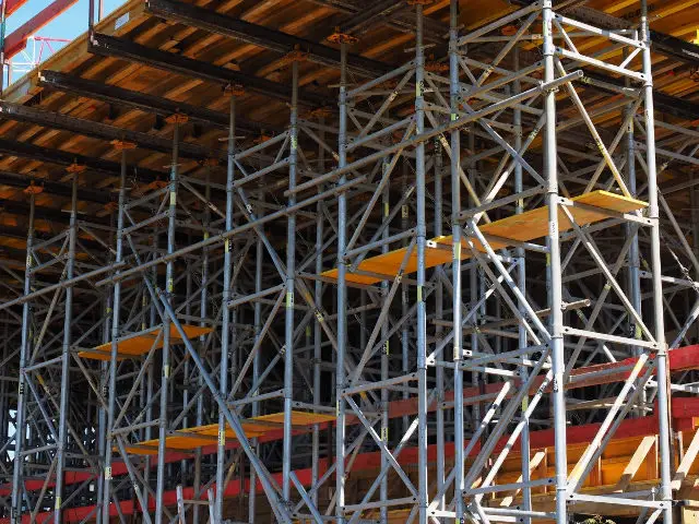 masses of scaffolding