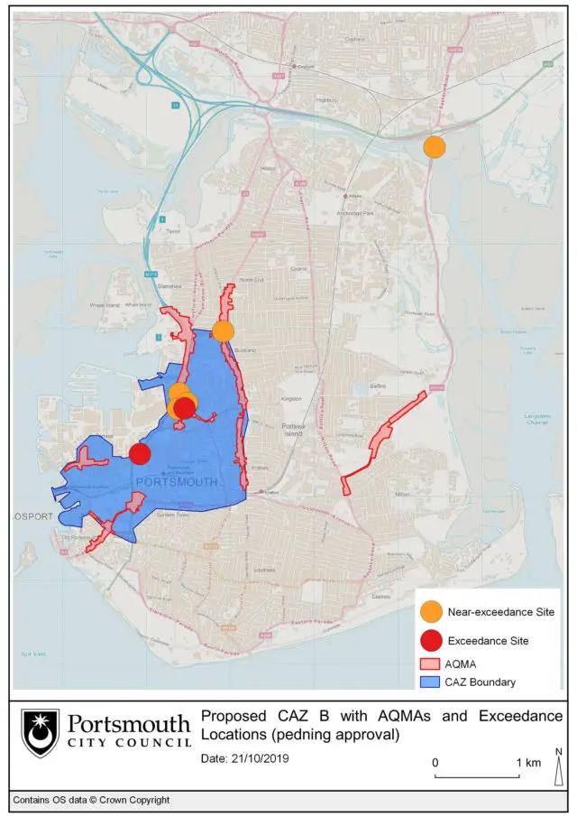 The proposed Portsmouth Clean Air Zone