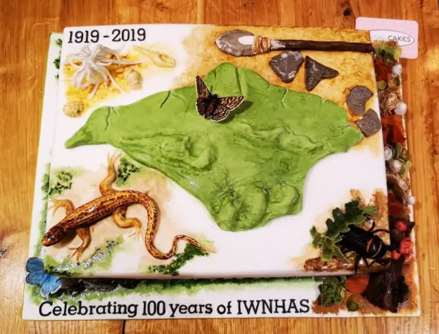 The Isle of Wight Natural History and Archaeological Society anniversary cake