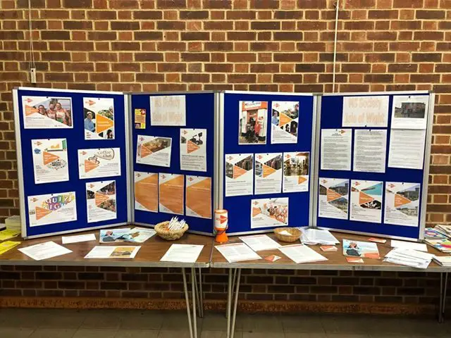 Information boards at the MS Society meeting