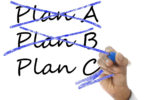 Plan A and Plan B crossed out, underlined Plan C