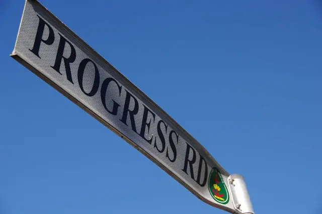 Progress Road street sign