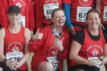 Ryde Harriers runners - one with her thumbs up