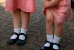 primary school girls dress and feet