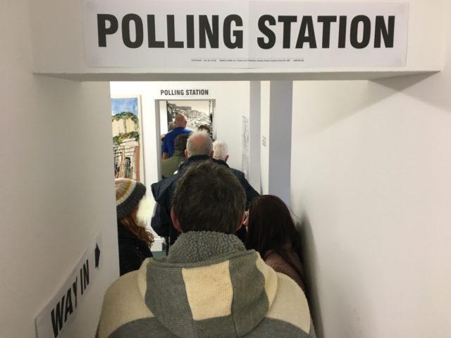 Queues at Ventnor polling station