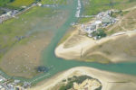 aerial shot of bembridge harbour -