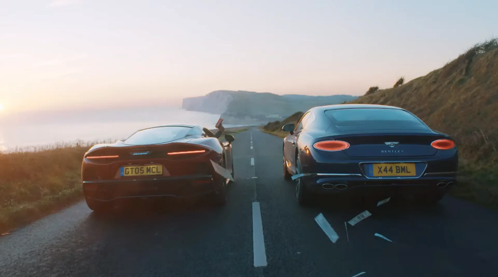 Auto Trader review video testing new McLaren GT against the new Bentley Continental GT