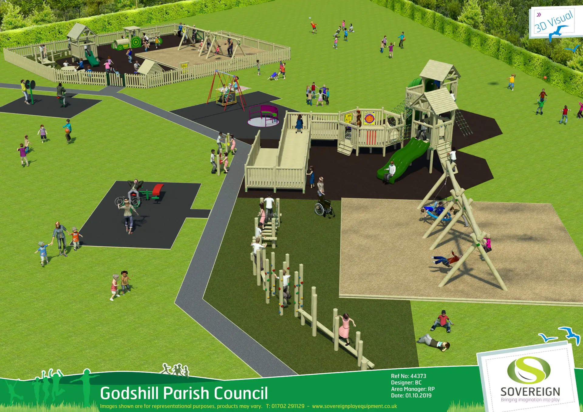 Artists impression of godshill play park