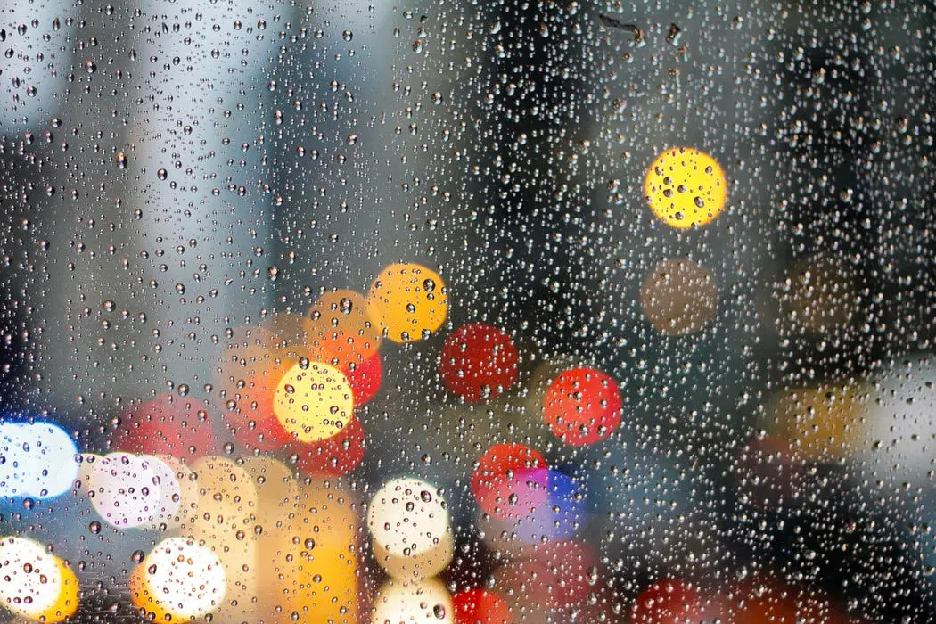 rain droplets on window