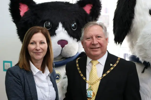 Suzanne Pugh and Isle of Wight council chairman, George Cameron