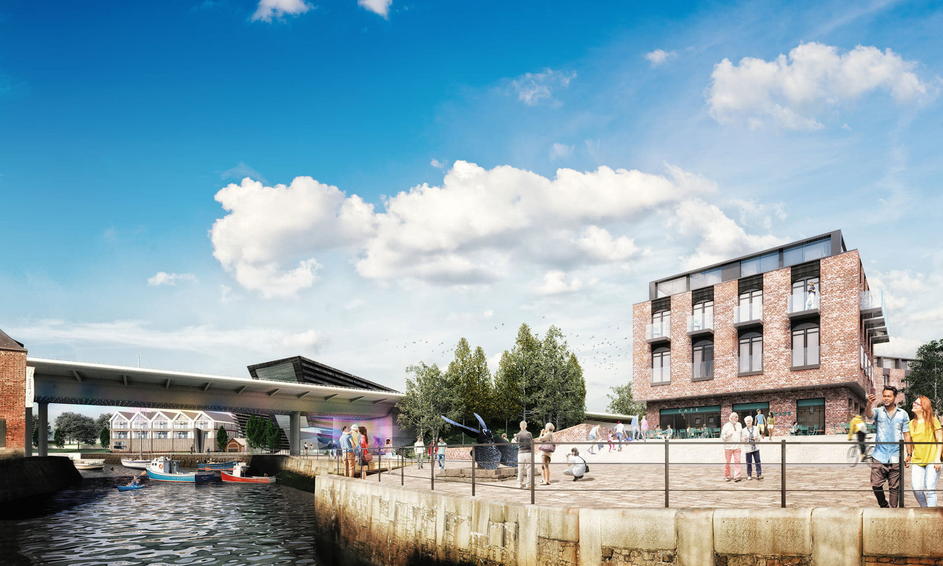 Artists impression of redeveloped Newport Harbour