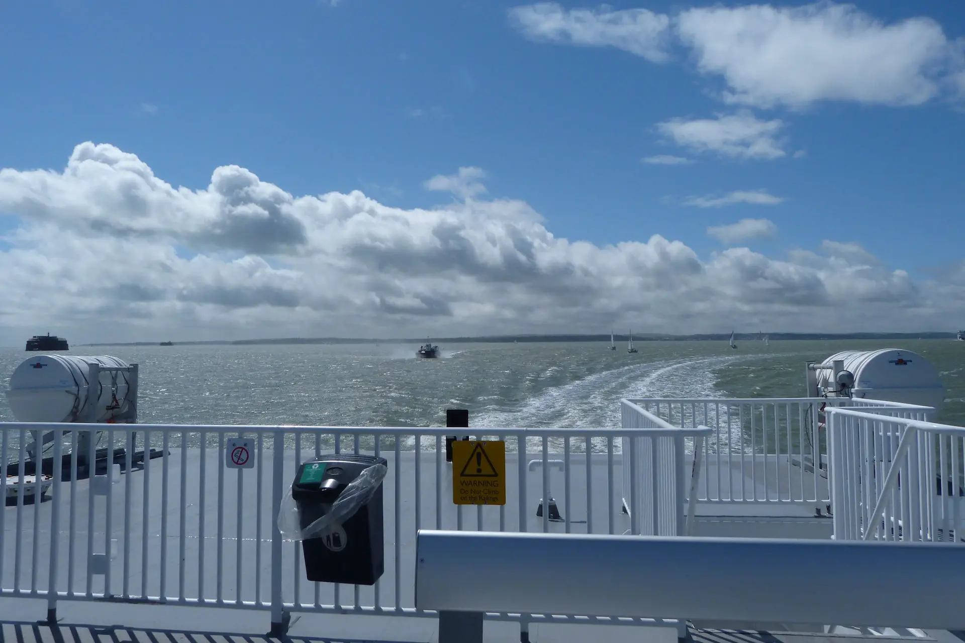 isle of wight ferry wash from the catamaran (fastcat)