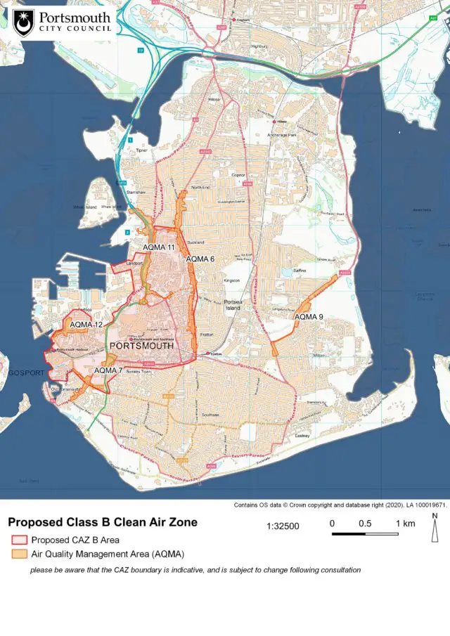 Proposed CAZ for Portsmouth