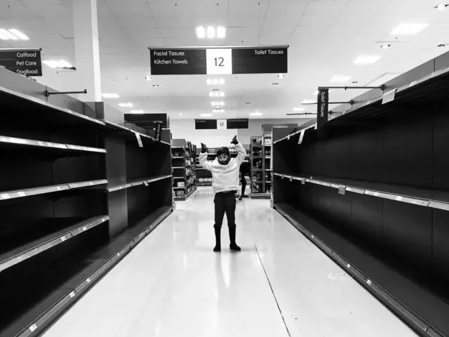 empty supermarket shelves by Paul Marks