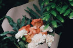 orange and white bouquet of flowers