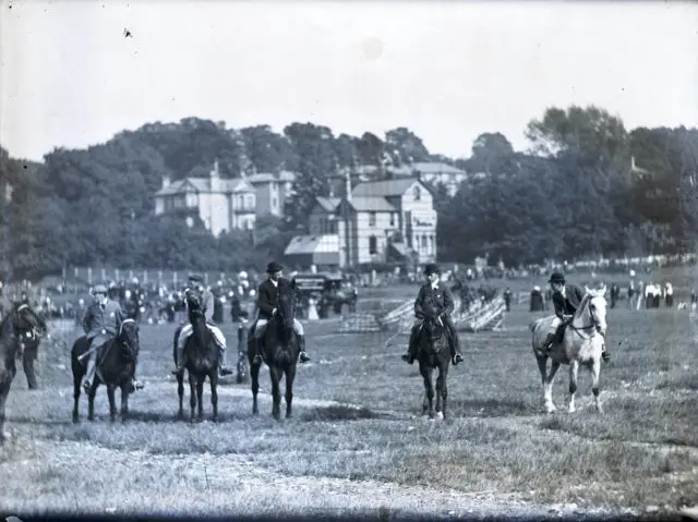 Riders on horses on the Isle of Wight