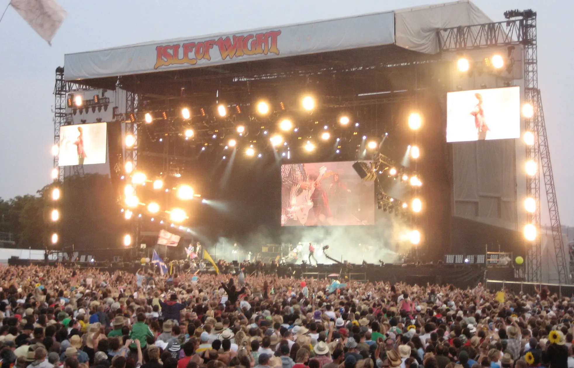 Rolling Stones performing at Isle of Wight Festival