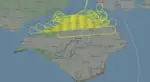 Live tracker of flightpath on 25th May