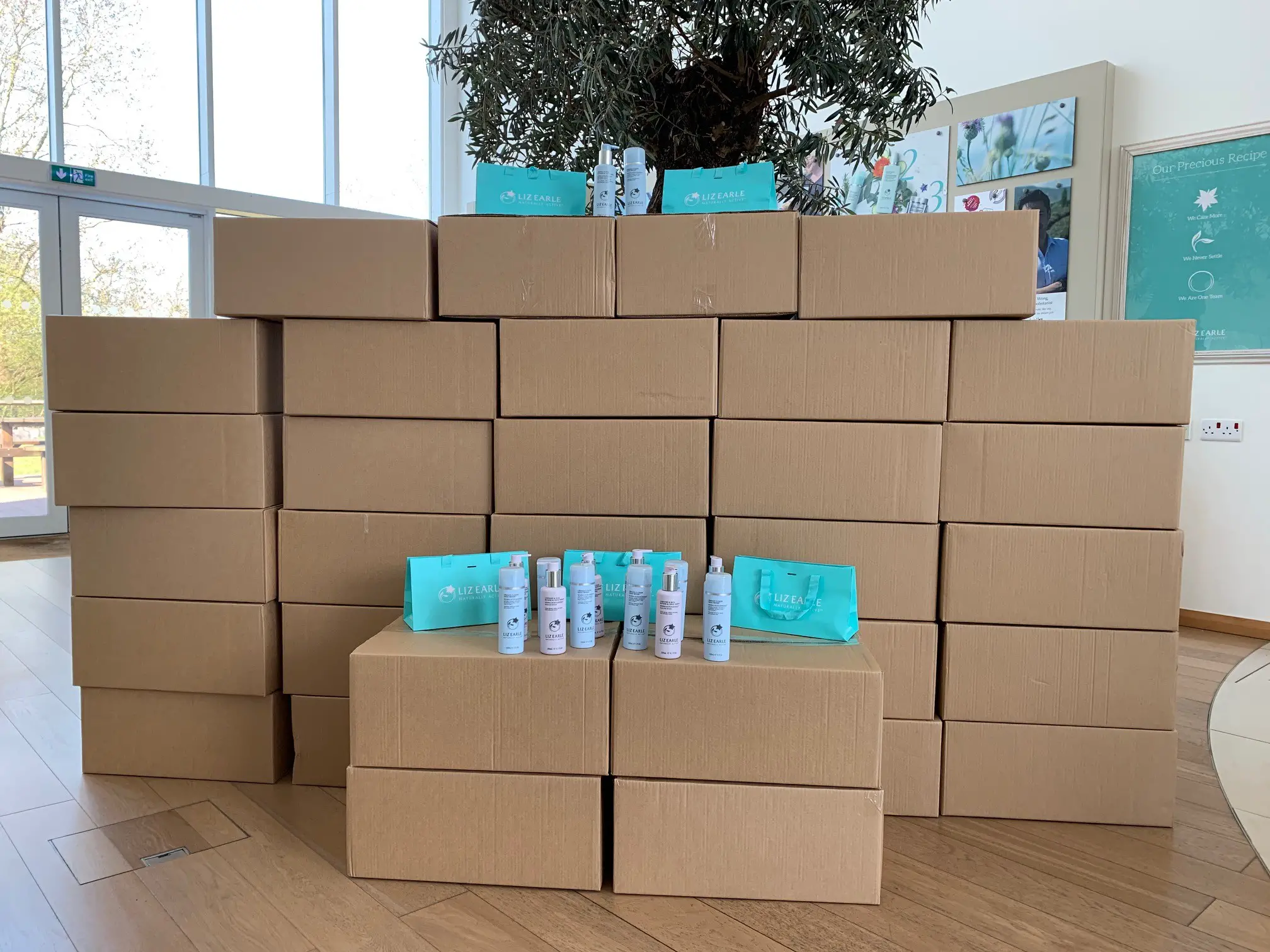 Liz Earle Care packages at St Mary's Hospital