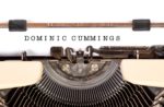 dominic cummings on typewriter