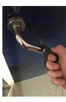 Door claw in use