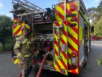 Freshwater Fire Station crew attend fire in woods at Fort Victoria