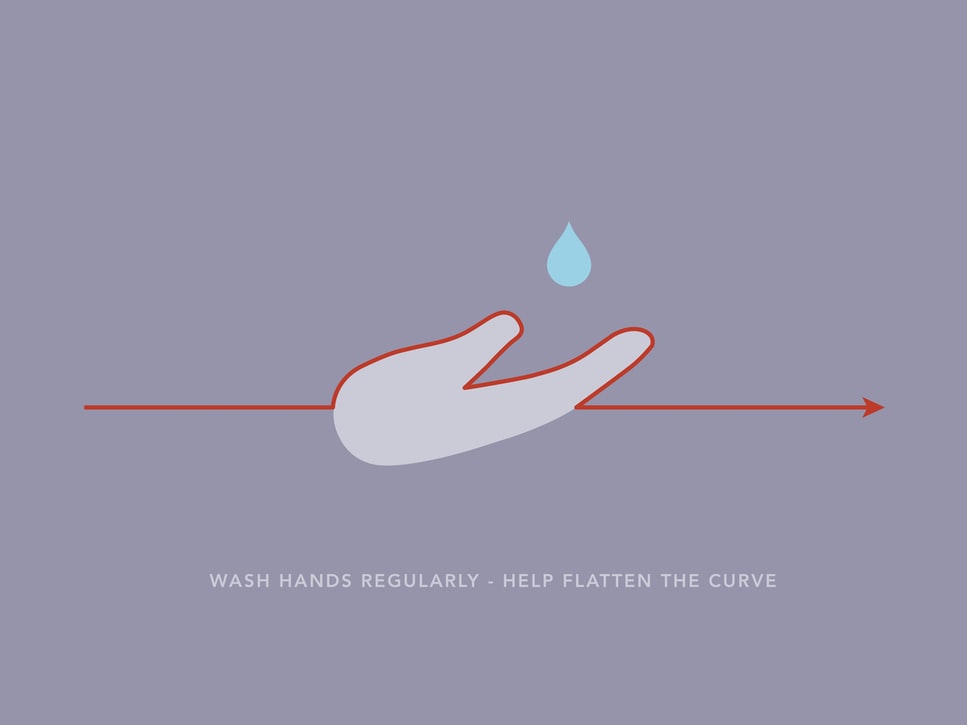 TOO SMALL - flatten the curve wash your hands covid-19
