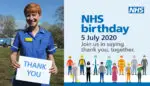 NHS72 Birthday poster and thank you card