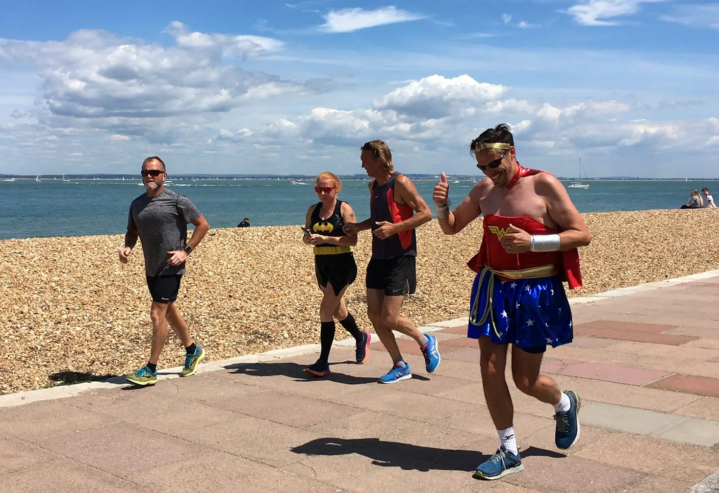 Neil McCall and others running 40th marathon as Wonder Woman