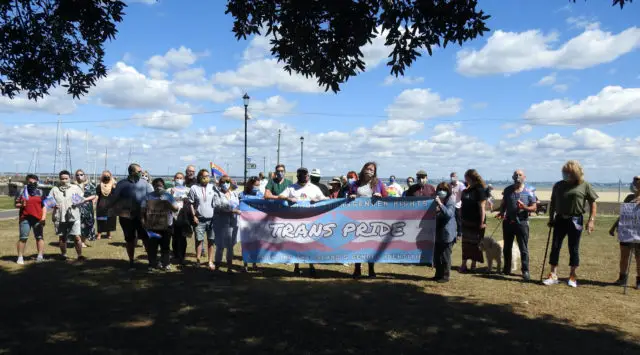 Trans protest in Ryde